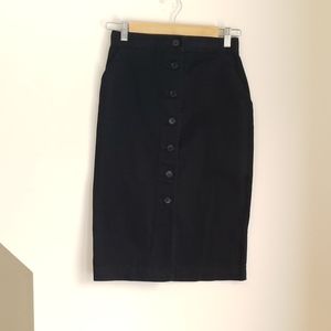 Wilfred Pencil Skirt Black Denim Material